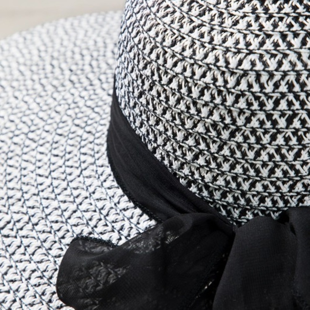 **LAST ONE**WIDE BRIM HAT WITH BLACK RIBBON - Picture 6 of 7